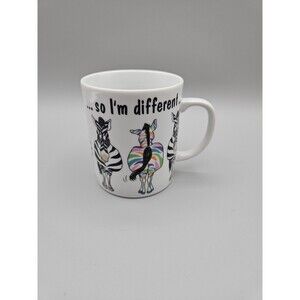 Vintage George Good Rainbow Zebra Mug So I'm Different Be Unique Message Mug